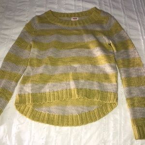 Yellow and Cream Striped Sweater
